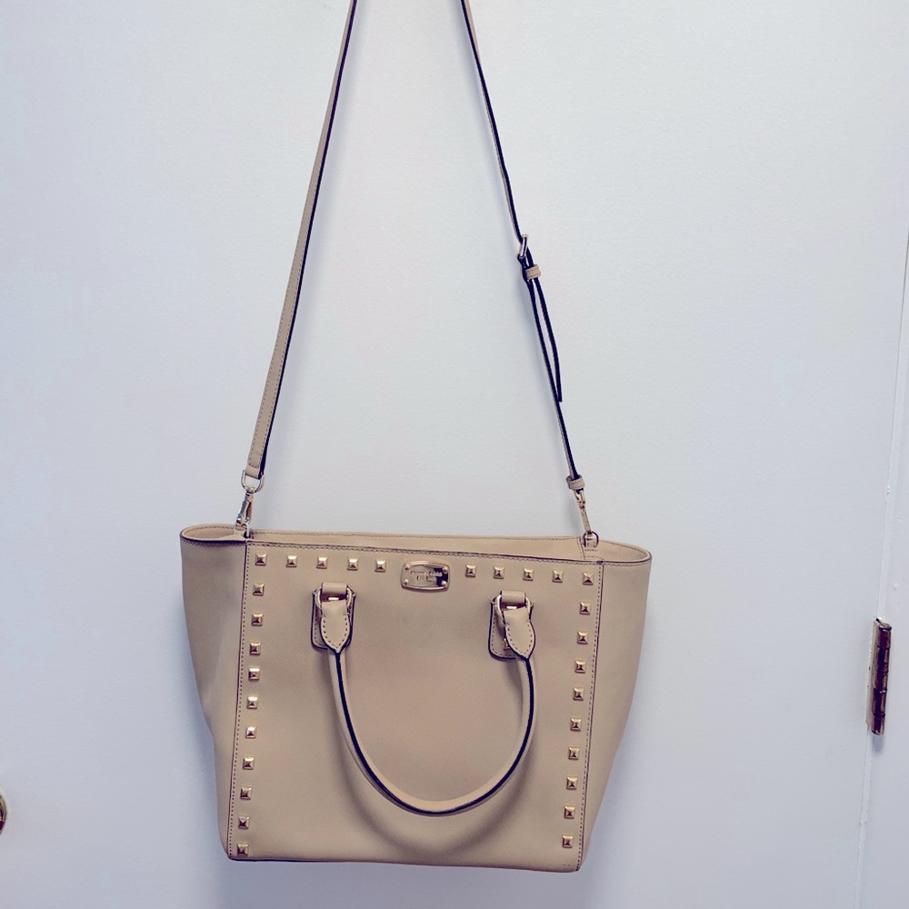 Michael Kors leather studded tote bag